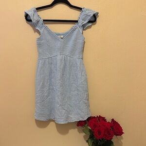 Hollister Sky Blue Textured Dress